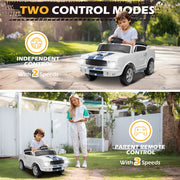 UBesGoo LZ-910 12V Licensed Chevrolet Corvette C8 Electric Ride on Car for Kids, White