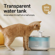Petlibro Capsule Cat Water Fountain, 67oz Stainless Steel Tray, Ultra Quiet, Two Flow Modes, BPA-Free, Includes Replacement Filters and Cleaning Brush