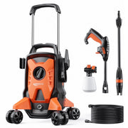 Keenstone Electric Pressure Washer, 4000 PSI, 2.8 GPM, Adjustable Nozzle 0-120, 35FT Cord, 20FT Hose, Foam Cannon, Lockable Wheels