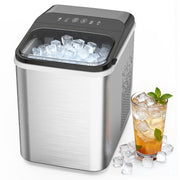 NICWIN Nugget Ice Maker Countertop Portable Ice Machine, 34 lb/Day, Self-Cleaning, Touch Control, Silver, IMB1008A-UL