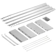 Land Guard Galvanized Steel Raised Garden Bed, 8x4x1ft, Rectangle, Silver
