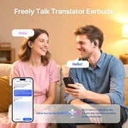 Hosaud AI Translation Wireless Bluetooth Earbuds, Real-Time 144 Languages, Noise Canceling, Offline Mode, 60H Playtime, IPX6 Waterproof, S50