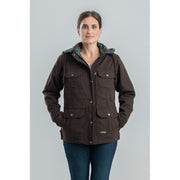Berne WCH65DBNR560 Softstone Duck Barn Coat for Ladies - Dark Brown - 3XL