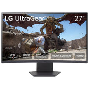 LG UltraGear 27-Inch QHD 2560x1440 1000R Curved VA Gaming Monitor, 180Hz Refresh Rate, 1ms Response Time, HDR10, AMD FreeSync, Black