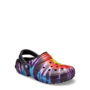 Crocs Classic Tie Dye Lined Clog, Rainbow Tie Dye, Unisex, Snuggle-Ready Linings, Pivoting Heel Strap, 206341M-988