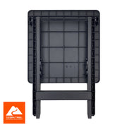 Ozark Trail Folding Outdoor Camp Side Table, Adjustable Height 19 to 21 in, Brown Wood Print, Lightweight Plastic