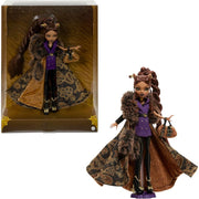 Monster High JDR66 Doll, Clawdeen Wolf House of Wolf Collectible with Faux Fur Jacquard Coat, Purple Blazer Dress, Pantaboots and Golden Accessories