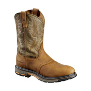 Ariat Workhog Pull-On Work Boot, Soft Toe, Waterproof Full-Grain Leather, Aged Bark Army Green, Size 14 M, 10001188