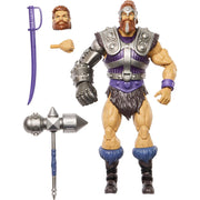 Mattel Masters of the Universe Masterverse New Eternia Fisto 7-Inch Action Figure with 30 Points of Articulation, Interchangeable Heads, Removable Chest Armor, Two-Headed Metallic Hammer JBP76