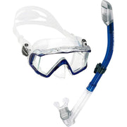Cressi Usc400062 Pano 3 Mask and Supernova Dry Snorkeling Combo - Clear/Cobalt