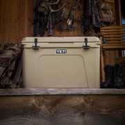 YETI Tundra 105 Hard Cooler, Desert Tan, Portable with T-Rex Lid Latches and PermaFrost Insulation, 30.5 in