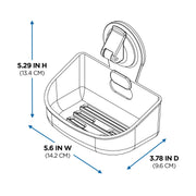 Mainstays Clear Wall-Mounted Suction Soap Dish, Easy Installation, Clear Plastic