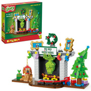 Brickcraft Grinch in Fireplace Brick Building Kit (591-Plastic Piece Set)