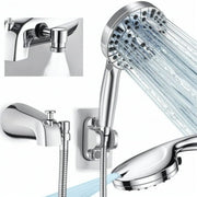 FETERVIC Bathtub Faucet with Sprayer Slip-on Tub Spout High Pressure Handheld Shower Head 10 Spray Settings
