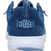 HEYDUDE Wally Hey2O Mesh Men's Casual Loafers, Navy Blazer/White, Lightweight Cushion, Breathable, Flexible Grip Outsole, Size 9