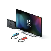 Nintendo Switch OLED Console, 7-Inch OLED Screen, Neon Red and Neon Blue Joy-Con, 64GB Storage, Wide Adjustable Stand, Wired LAN Port Dock