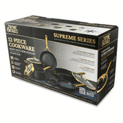 Thyme & Table TT1061RP Supreme 12-Piece Cookware Set Non-Stick - Atlantic Blue
