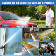 Foukus FK-241104 Cordless Pressure Washer, 1200 PSI, 21V Battery Powered, 6-in-1 Adjustable Nozzle, Foam Sprayer