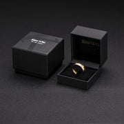 King Will Men's 8mm Tungsten Carbide Ring, Gold Plated Domed Polished Finish, Comfort Fit, Size 13