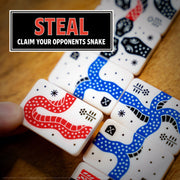 USAopoly Snakes of Wrath Tile Laying Strategy Board Game, Abstract Two Player Tactical Duel, Double-Sided Tiles, Fast Playtime, Ages 10+, PA203-953-002600-12
