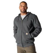Carhartt Men's Paxton Full-Zip Sweatshirt, Heavyweight Water-Repellent, Brown, Large, 100614BRN-L
