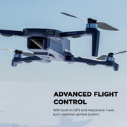 Vivitar Skyhawk GPS Foldable Video Drone with 2.7K HD Camera, 16-Minute Flight Time, Wireless Controller, Brushless Motors