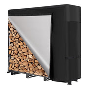 Nalone WW-P0003L 8ft Outdoor Firewood Rack with Waterproof Cover and Carry Bag