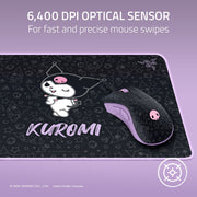 Razer DeathAdder Essential Gaming Mouse and Goliathus Medium Mouse Mat Bundle, Kuromi Edition, Black, RZ83-03850400-B3M1