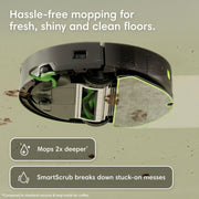 iRobot Roomba 1110 Combo Robot Vacuum & Mop, 15000Pa Suction, AutoEmpty Dock with 90 Days Debris Storage, LiDAR Navigation, SmartScrub Deep Mopping, Carpet & Hard Floors, Y454020