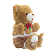 Holiday Time Gingerbread Boy Teddy Bear Plush, Brown, 15 in, Embroidered 2025 Paw Detail