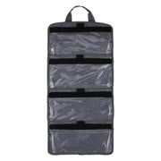 Evolution Outdoor Big Bait Bag, Roll-Up Soft Tackle Bag with Durable Tarpaulin, Four Clear Gusseted Pockets, Weep Holes, Black and Gray, 14in x 29.5in, 31059-EV