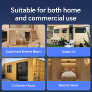 Ranein 8kW Tankless Electric Water Heater, 240V, Adjustable Temperature with LED Display, Gray