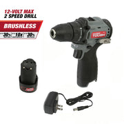 Hyper Tough 98807 12V Max Lithium-Ion Cordless Brushless 2-Speed 3/8-inch Drill Driver with 1.5Ah Battery and Charger