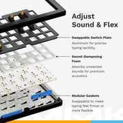 Glorious GMMK 3 HE 75% Wired Gaming Keyboard with Hall Effect Linear Switches, Rapid Trigger, Adjustable Actuation, RGB Backlighting, Hot Swappable, Modular Gasket System, Double-Shot PBT Keycaps, Black
