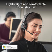 Jabra Evolve2 30 SE Wired Single-Ear Headphones, Noise Isolating, Microsoft Teams Certified, Red Mono, USB-C and USB-A, 23189-899-879-01