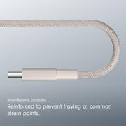 Beats MDGD4LL/A USB-C to USB-C Woven Cable, Reinforced Braided Design, Fast Charging 60W, Data Transfer USB 2.0, Surge Stone, 5 ft