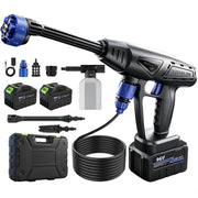 MQHUAYU Cordless Pressure Washer, 1000PSI, Adjustable 6-in-1 Multi-Function and Turbo Nozzle, Dual 96V Batteries