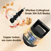 LANMAO Large Food Processor 25 Cup 6L Electric Meat Grinder with 1200W Motor and 3 Bi-Level Blades, Stainless Steel Bowl, Silver, FC-J37