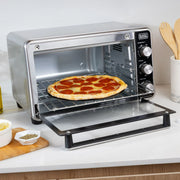 Black + Decker TO6235-0BD-ID Crisp 'N Bake PRO 6-Slice Air Fryer Toaster Oven with Basket, Pan, Rack & Tray, Stainless Steel