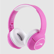 Altec Lansing Kids Wireless Bluetooth Over-Ear Headphones with Active Noise Cancelling, 85dB Volume Limit, Find My Locator, 50-Hour Battery, Foldable Design, Pink White
