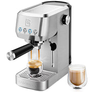 Casabrews 20 Bar Espresso Machine, Silver - Stylish & Pratical
