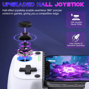ESYWEN Mobile Gaming Controller, Wireless Bluetooth, Adjustable Clamp 10-17.5cm, Hall Effect Joysticks, Dual Vibration Motors, Turbo Function, 600mAh Battery, Black