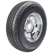 Kenda Karrier KR03 Trailer Tire With 5-hole Directional Steel Wheel - Chrome/Black - Chrome Directional