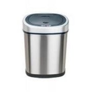 Nine Stars DZT-42-9 11.1 Gal / 42L Motion Sensor Oval Trash Can, Fingerprint-Resistant Stainless Steel