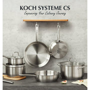 Koch Systeme CS 10-Piece Stainless Steel Cookware Set, 10pcs with Steamer, Silver