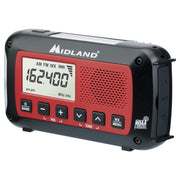 Midland ER40 Emergency Crank Weather Alert Radio, Red/Black