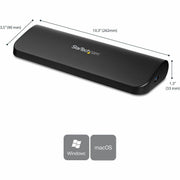 StarTech.com Dual Monitor USB 3.0 Docking Station with HDMI, DVI, VGA, 3 USB 3.0 Ports, Gigabit Ethernet, Audio Jack, Black USB3SDOCKHDV