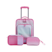 Travelers Club WM-K23003-650 3 Piece Soft-Side Junior Travel Luggage Set, Pink Omni