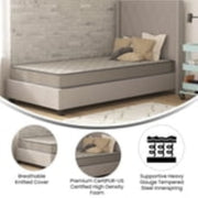 Flash Furniture Capri Comfortable Sleep 6 Inch CertiPUR-US Certified Spring Mattress, Twin Mattress in a Box - Pressure Relief