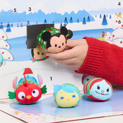 Disney Tsum Tsum Advent Calendar, 12 Collectible 3-Inch Plush Holiday Toys, Stackable Polyester Fabric